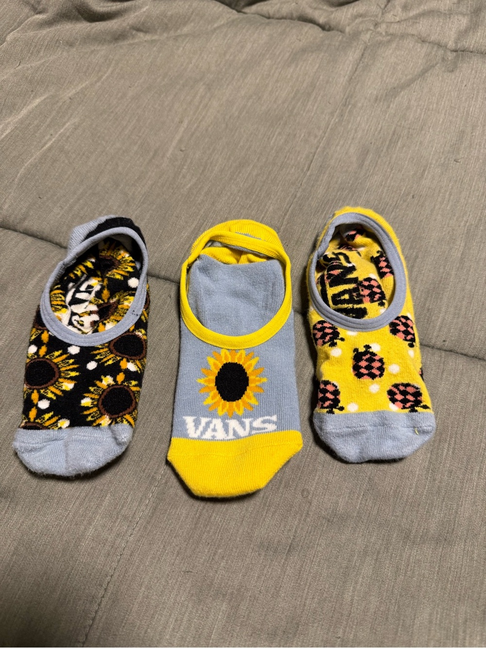 Vans Sunflower Mix Canoodle No Show Socks (3 pairs)